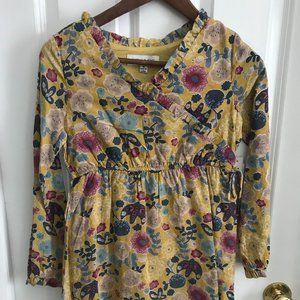 NWT Girls Floral Print Dress Lightweight and Long Sleeve - Size 12